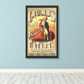 ヴィンテージラベルアート、クラムズポケットぜんそく吸入器 キャンバスプリント (インサイチュ (ウッドフロア))