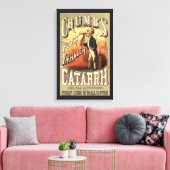 ヴィンテージラベルアート、クラムズポケットぜんそく吸入器 キャンバスプリント (インサイチュ (リビング))