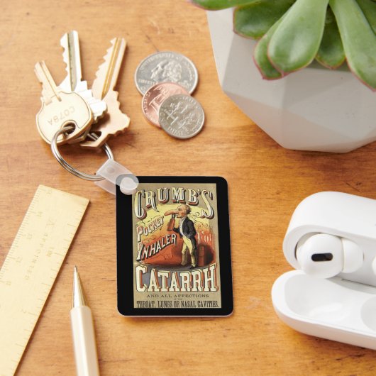 ヴィンテージラベルアート、クラムズポケットぜんそく吸入器 キーホルダー (デスク)