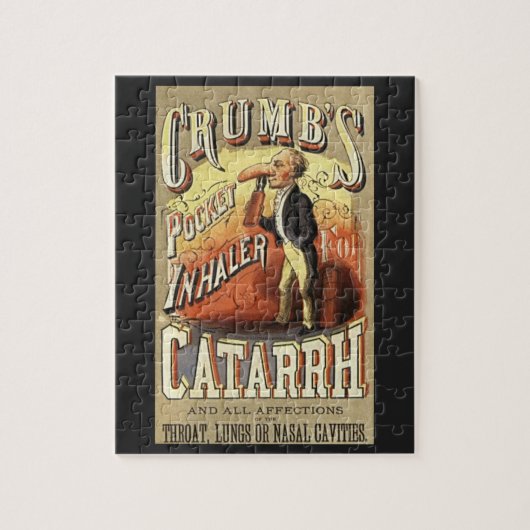 ヴィンテージラベルアート、クラムズポケットぜんそく吸入器 ジグソーパズル (縦)