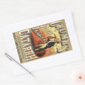 ヴィンテージラベルアート、クラムズポケットぜんそく吸入器 長方形シール (封筒)