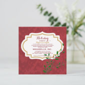 ヴィンテージラベルホリデーパーティ招待 招待状 (スタンド正面)