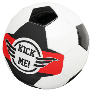 ヴィンテージラベル黒I +あなたのバックガー。&文字 サッカーボール