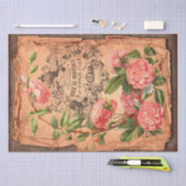 ヴィンテージラベル&イラストシャビーシック 薄葉紙 (クラフト)