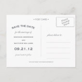ヴィンテージラベル | セーブ・ザ・デート案内 案内ポストカード (裏面)