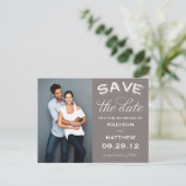 ヴィンテージラベル | セーブ・ザ・デート案内 案内ポストカード (スタンド正面)