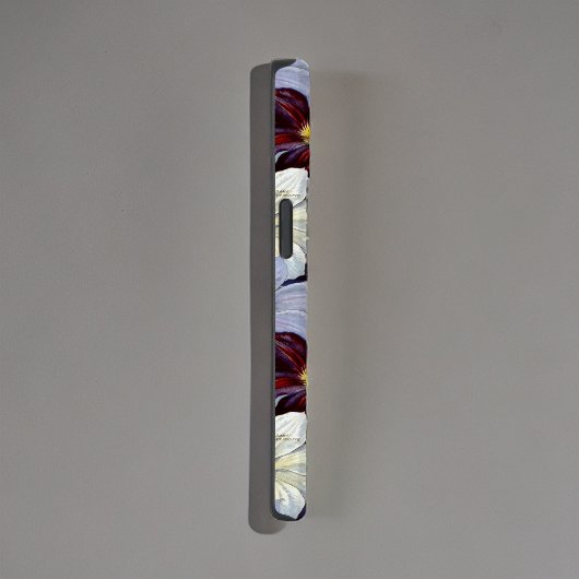 ヴィンテージラベンダーとブルゴーニュの水の色のクレマティス Case-Mate iPhoneケース