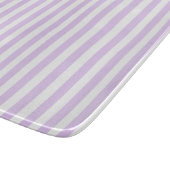 ヴィンテージラベンダーと白ストライプ色ストライプの カッティングボード (角)