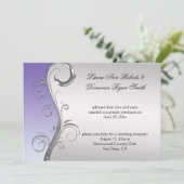 ヴィンテージラベンダーと華美シルバーポ結婚スト 招待状 (スタンド正面)