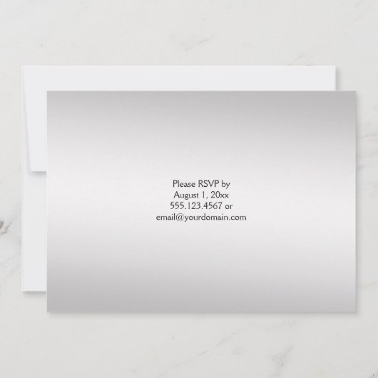 ヴィンテージラベンダーと華美シルバーポ結婚スト 招待状 (裏面)