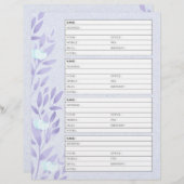 ヴィンテージラベンダーのアドレス帳 (正面/裏面)