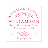 ヴィンテージラベンダーカスタムウェディング差出人住所 セルフインキングスタンプ (デザイン)