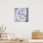 ヴィンテージラベンダーコラージポスター ポスター (キッチン)