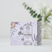 ヴィンテージラベンダーコラージュ ポストカード (スタンド正面)