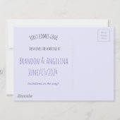 ヴィンテージラベンダーシンプル-フローラ – 日付を保存 案内状 (裏面)