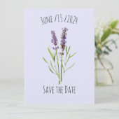 ヴィンテージラベンダーシンプル-フローラ – 日付を保存 案内状 (スタンド正面)