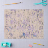 ヴィンテージラベンダーシート音楽の分離 薄葉紙 (クラフト)