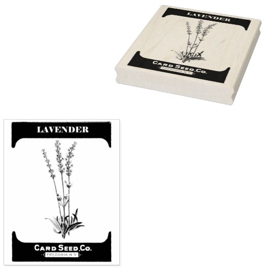 ヴィンテージラベンダーシードパケットラバーアートスタンプ ラバースタンプ (押印)
