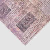 ヴィンテージラベンダーデコパージュ付き動物カタログ 薄葉紙 (詳細)