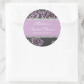 ヴィンテージラベンダーバラブライダルシャワーシール ラウンドシール (バッグ)