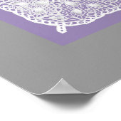 ヴィンテージラベンダーパープルベビーガールプリンセス ポスター (角)