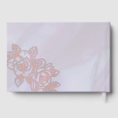 ヴィンテージラベンダーピ結婚オニーのフォイルのゲストブック ゲストブック (裏面)