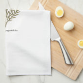 ヴィンテージラベンダーフラワーイラストレーション キッチンタオル (四つ折り)