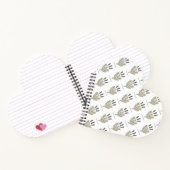 ヴィンテージラベンダーフラワーイラストレーション ノートブック (内部)