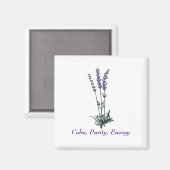 ヴィンテージラベンダーフラワー マグネット (正面/裏面)