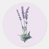 ヴィンテージラベンダーフラワー ラウンドシール (正面)