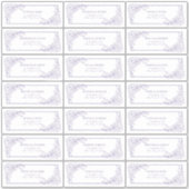 ヴィンテージラベンダーフローララインアートゲストアドレス シール (正面)