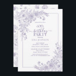 ヴィンテージラベンダーフローララインアート60誕生日 招待状<br><div class="desc">私たち祝のヴィンテージラベンダーフローララインアート60誕生日招待状とスタイルのマイルストーン。手書きの書道からラベンダーのヴィンテージラインのアートコーナーのアレンジまでエレガント、特別な日の雰囲気を演出。各カードの裏に合う花の柄が付いているので、誰もが必ずこのイベントを知る恋しく思こと!このクリエイティブラベンダーフローララインアート60th誕生日招待状魅力的でヴィンテージサイドを表示！一致連絡製品の設計者。著作権Anastasia Surridge for エレガント招待状，全著作権所有。</div>