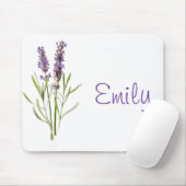 ヴィンテージラベンダー植物のカスタマイズ可能なマウス マウスパッド (マウス)
