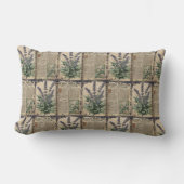 ヴィンテージラベンダー植物訛り ランバークッション (正面)