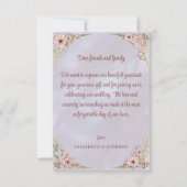 ヴィンテージラベンダー牡丹サンキューカード サンキューカード (正面)