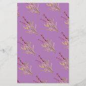 ヴィンテージラベンダー – ウェディングプログラム紙シート (裏面)