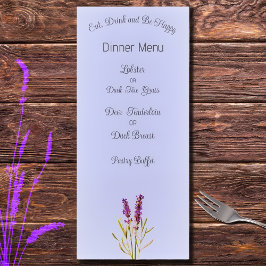 ヴィンテージラベンダー – メニューカード メニュー