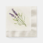ヴィンテージラベンダー 縁ありカクテルナプキン (正面)