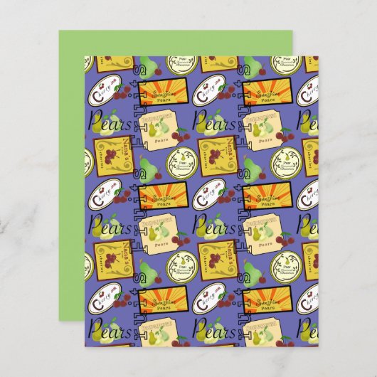 ヴィンテージラベートスクラップブック紙シート (正面/裏面)