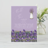 ヴィンテージラベ素朴ンダーウッドブライダルシャワー 招待状 (スタンド正面)