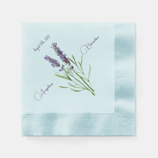 ヴィンテージラベ結婚ンパーソナライズされた 縁ありカクテルナプキン (正面)