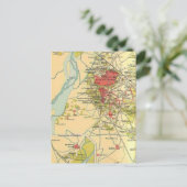 ヴィンテージラホール地図はがき ポストカード (スタンド正面)