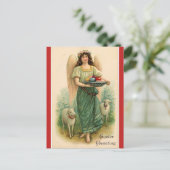 ヴィンテージラマとエンジェル運ズ・エッグイースター ポストカード (スタンド正面)