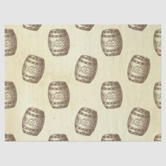 ヴィンテージラムバレルオンクリームデコパージュ 薄葉紙 (正面)