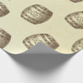 ヴィンテージラムバレルオンクリーム ラッピングペーパー (角)