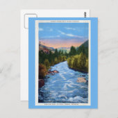 ヴィンテージララミー川のウッズランディングWY近く ポストカード (正面/裏面)