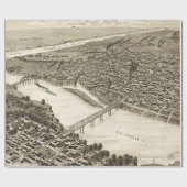 ヴィンテージラレドテキサス州の絵図(1892) ラッピングペーパー (フラット)