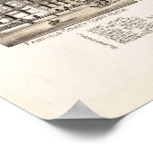 ヴィンテージランカスターOH地図(1885) ポスター (角)