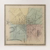 ヴィンテージランカスターPAの地図(1864) ジグソーパズル (横)