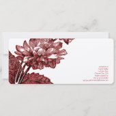 ヴィンテージランクルスバラブルゴーニュ結婚ーズ 招待状 (正面)